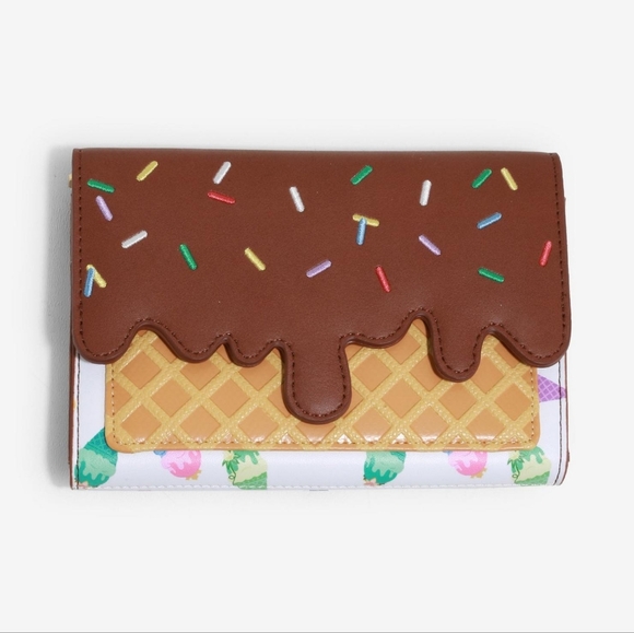 Loungefly Handbags - Loungefly Brown and Tan Ice Cream Wallet